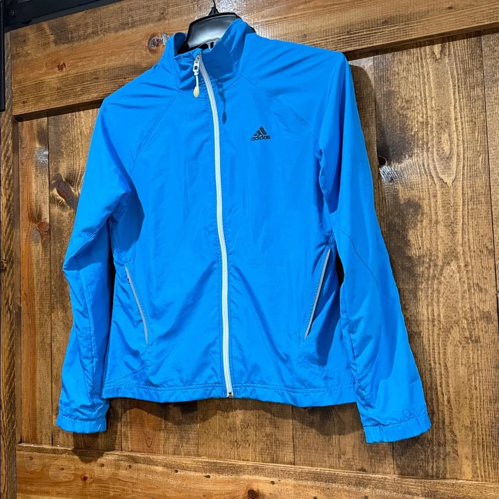 Adidas Women's Turquoise Lightweight Track Jacket‎ Size Medium